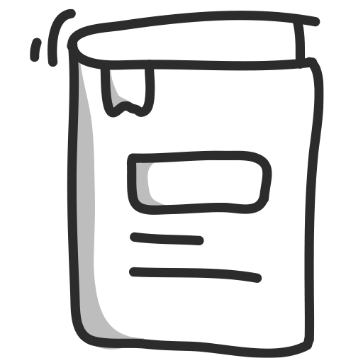An icon showing a folded book
